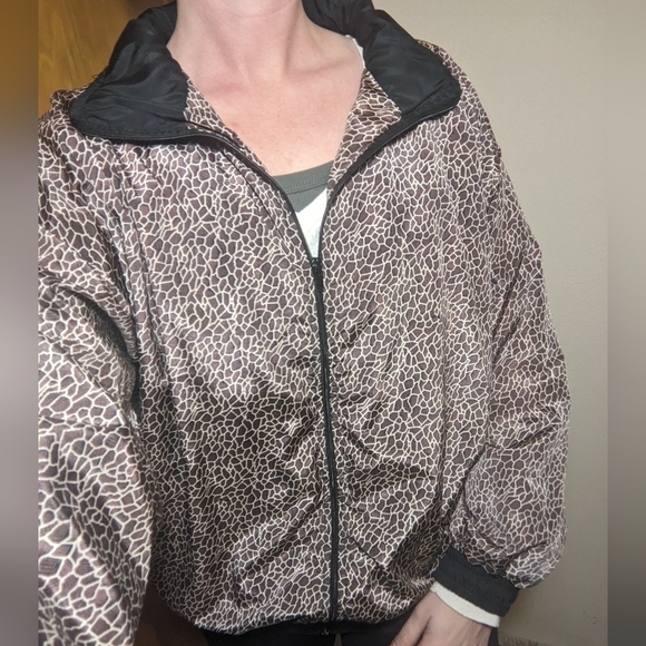 PTNY Vintage 90's/Y2K windbreaker giraffe print - Picture 2 of 14